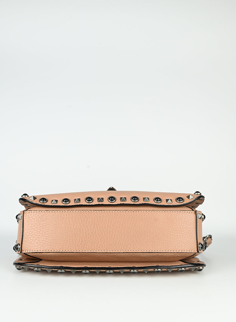 Valentino Borsa a tracolla Rockstud nude