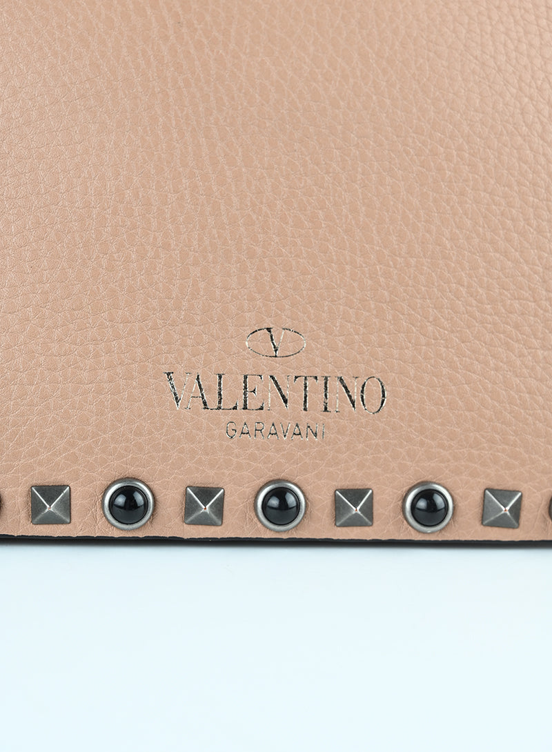 Valentino Borsa a tracolla Rockstud nude