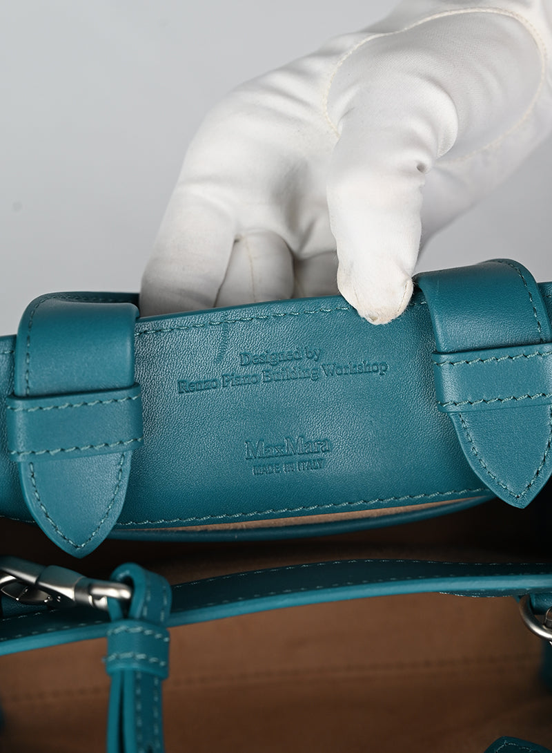 Max Mara by Renzo Piano Borsa in pelle petrolio