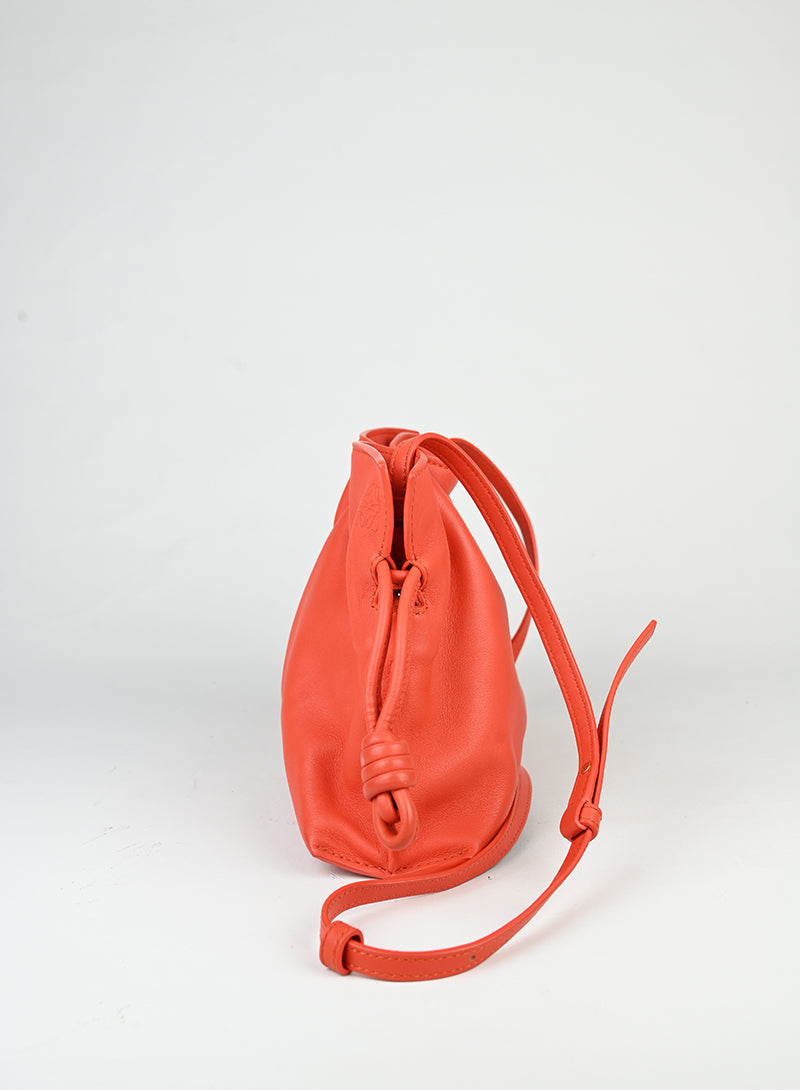 Loewe Borsa Flamenco in pelle corallo -  lesleyluxuryvintage