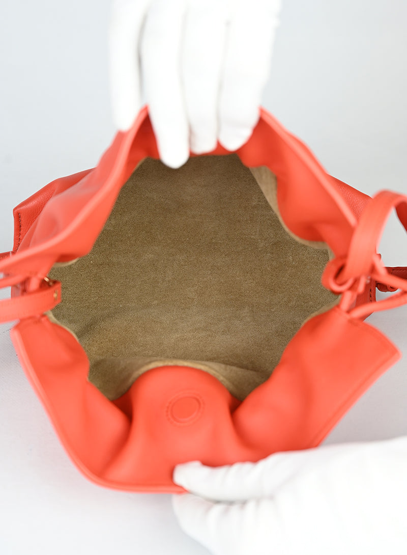 Loewe Borsa Flamenco in pelle corallo -  lesleyluxuryvintage