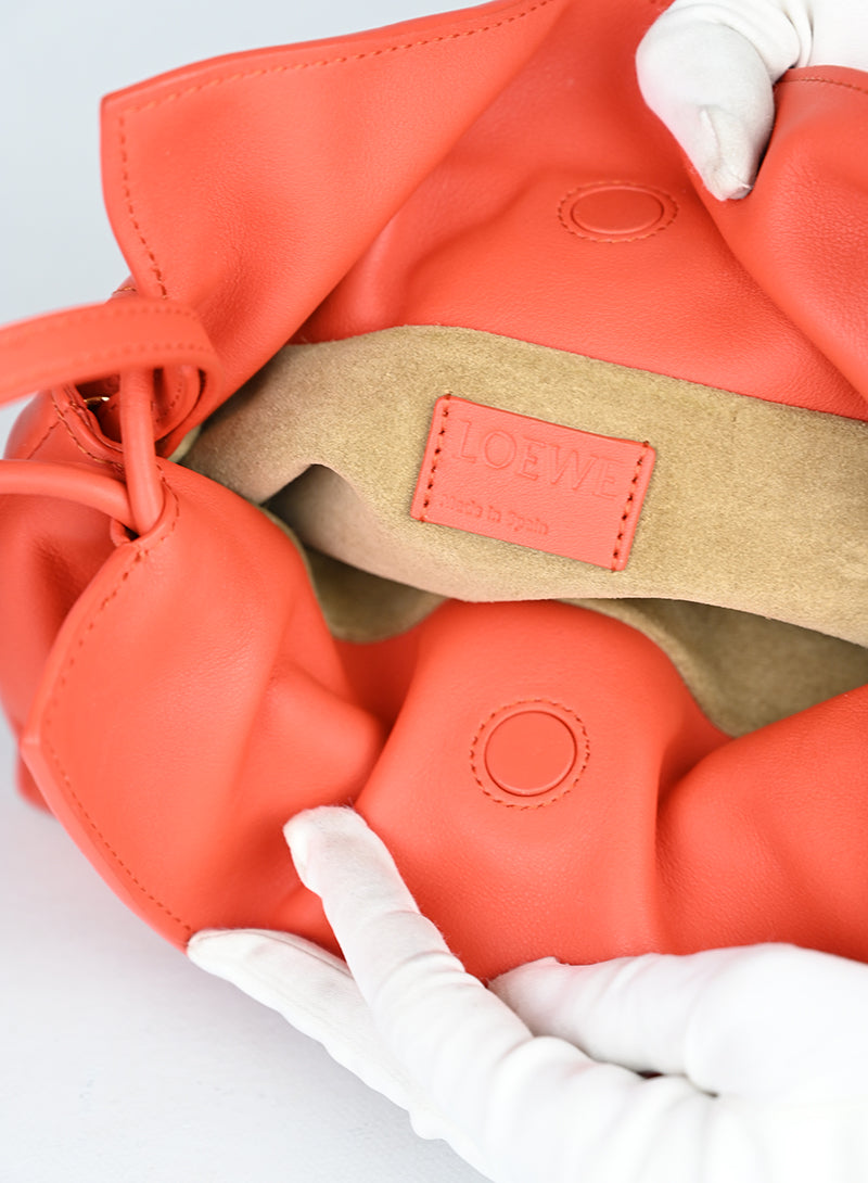 Loewe Borsa Flamenco in pelle corallo -  lesleyluxuryvintage