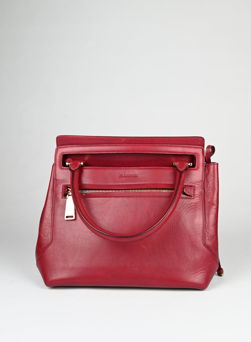 Jil Sander Borsa in pelle rossa -  lesleyluxuryvintage