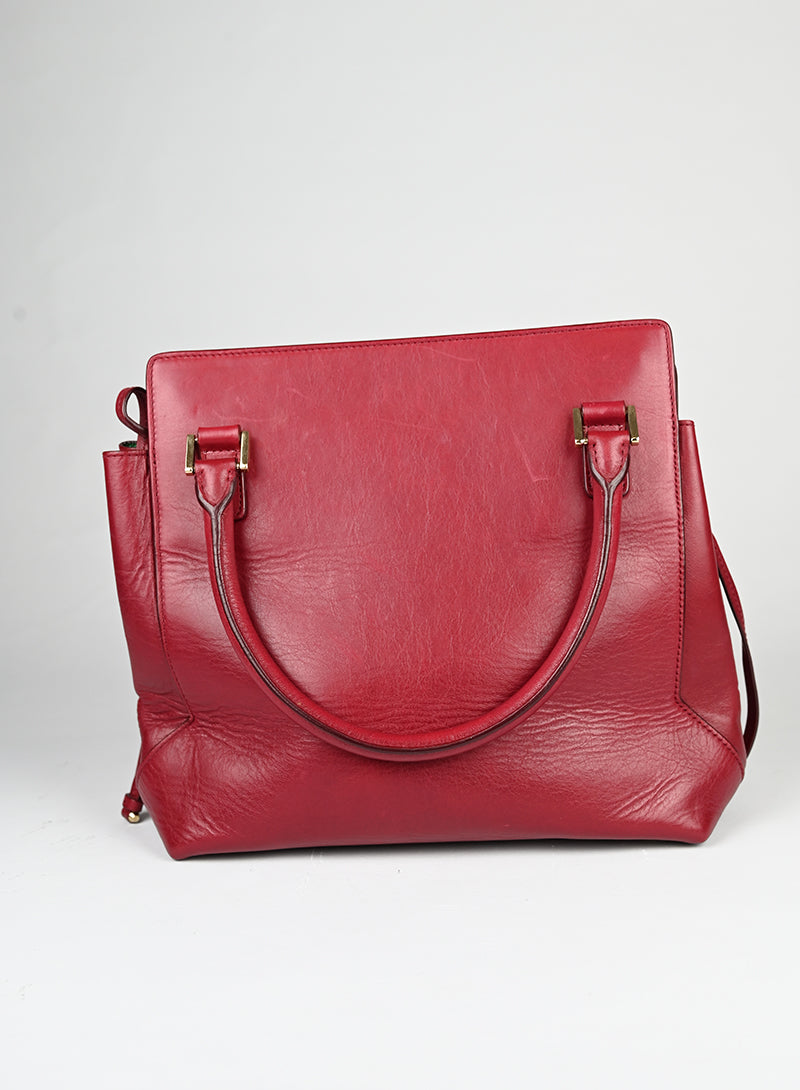 Jil Sander Borsa in pelle rossa -  lesleyluxuryvintage