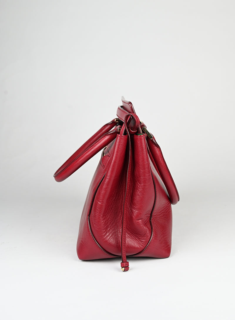 Jil Sander Borsa in pelle rossa -  lesleyluxuryvintage