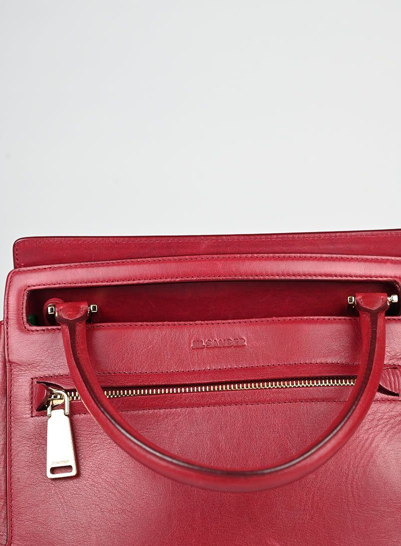 Jil Sander Borsa in pelle rossa -  lesleyluxuryvintage