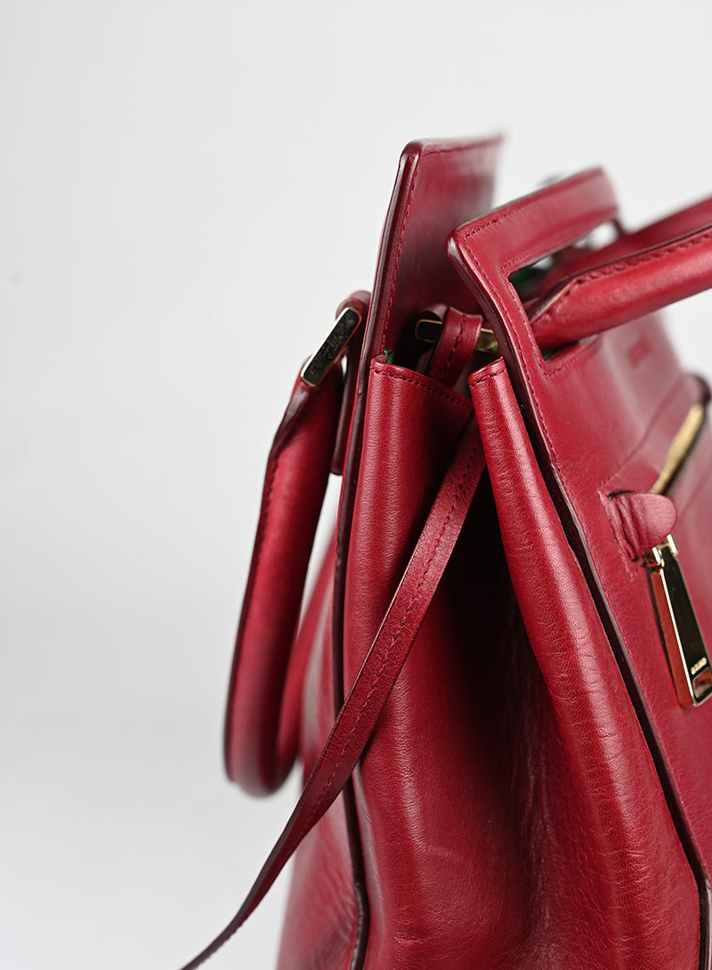 Jil Sander Borsa in pelle rossa -  lesleyluxuryvintage