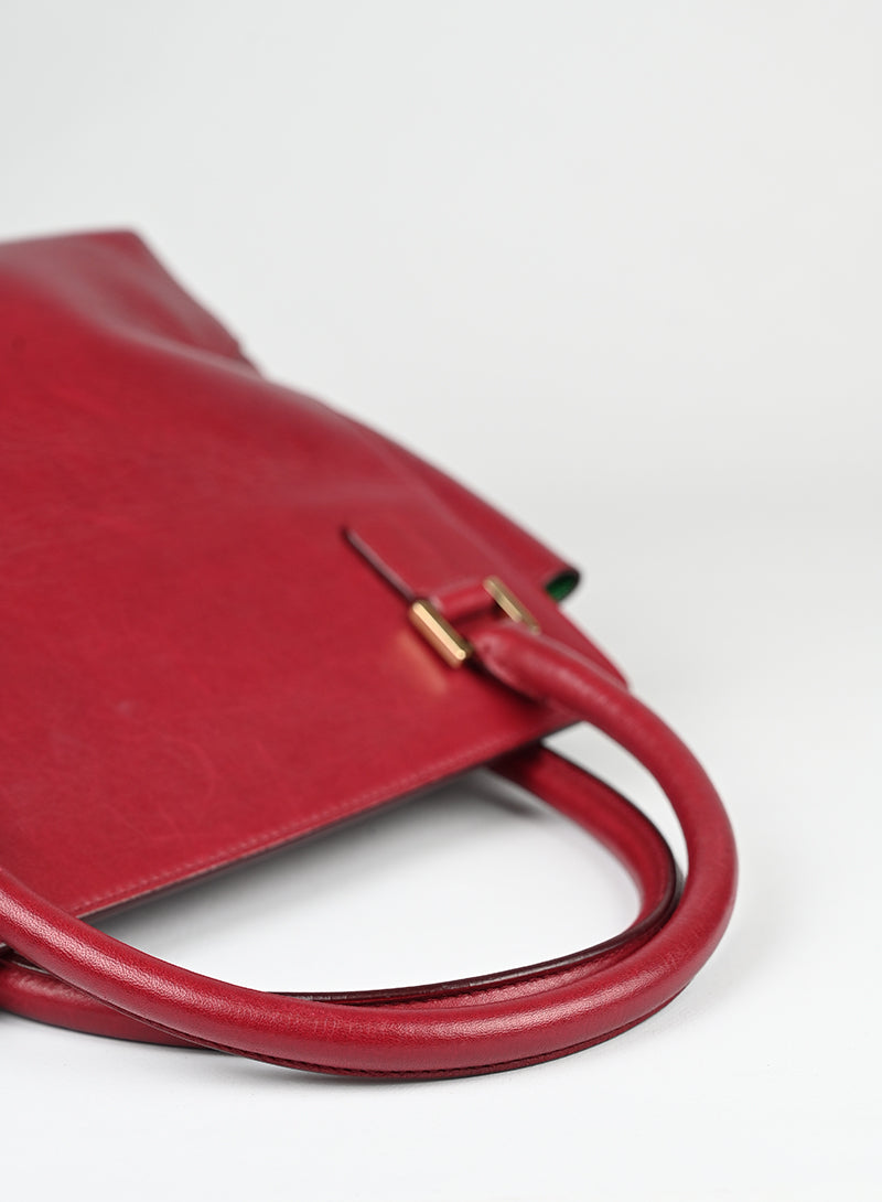 Jil Sander Borsa in pelle rossa -  lesleyluxuryvintage