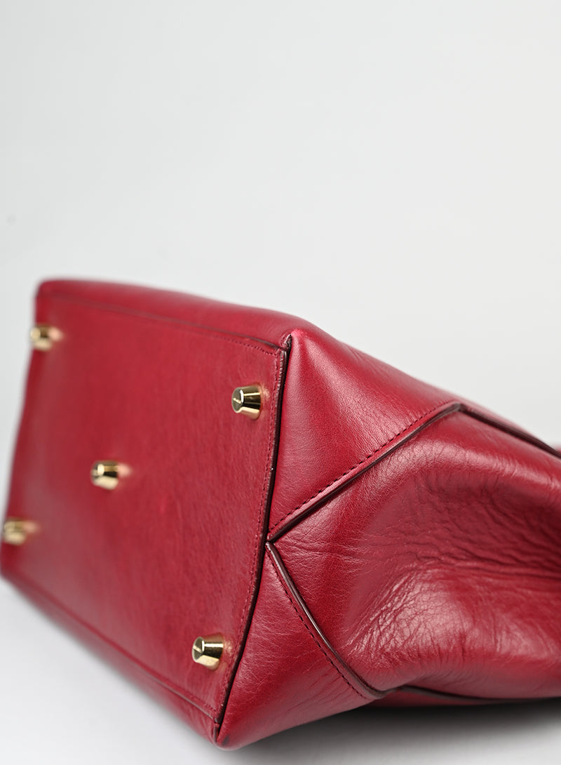 Jil Sander Borsa in pelle rossa -  lesleyluxuryvintage