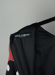 Dolce & Gabbana Abito midi nero stampa borse - Tg. 38