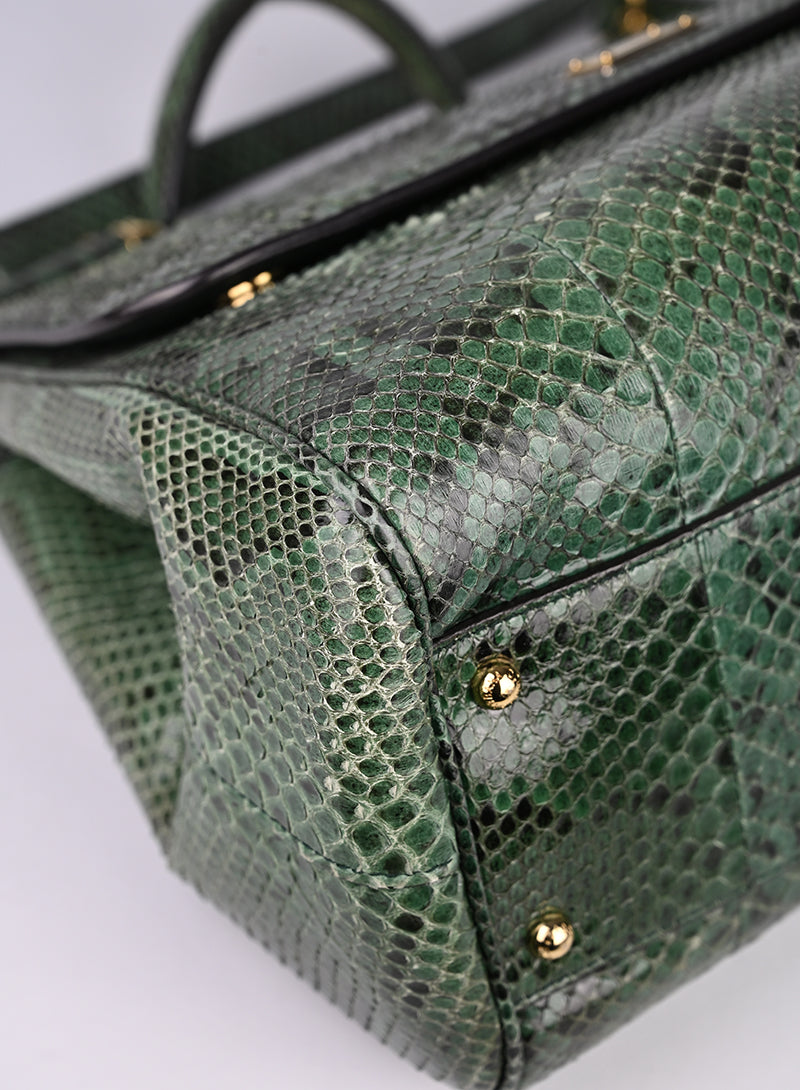 Dolce & Gabbana Sicily Bag Pitone Verde e Nero