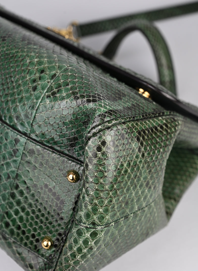 Dolce & Gabbana Sicily Bag Pitone Verde e Nero