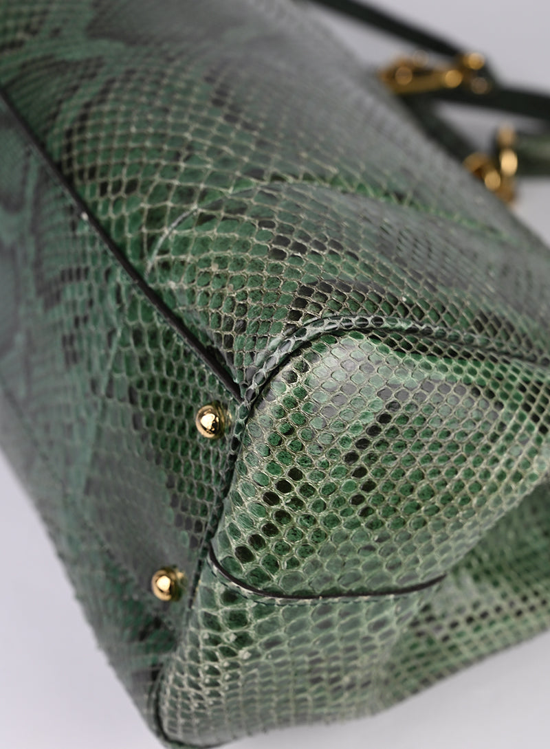 Dolce & Gabbana Sicily Bag Pitone Verde e Nero