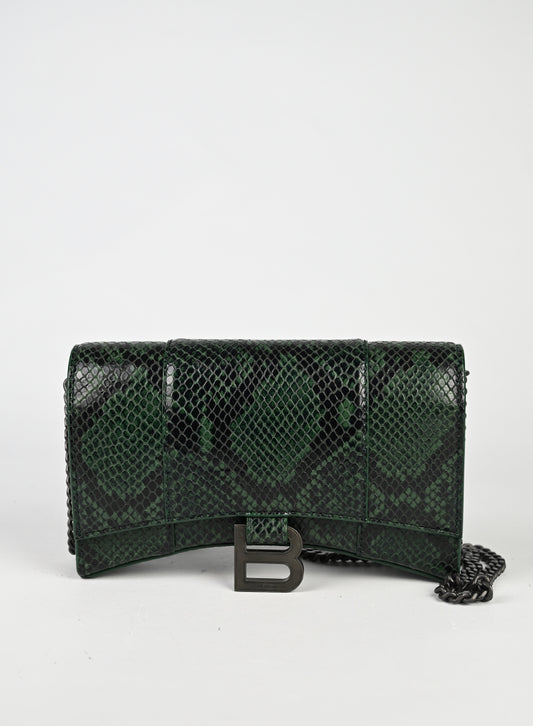 Balenciaga Hourglass WOC Pitone Verde