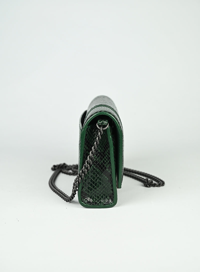 Balenciaga Hourglass WOC Pitone Verde