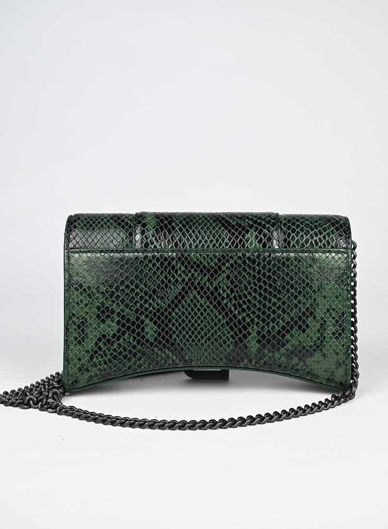 Balenciaga Hourglass WOC Pitone Verde