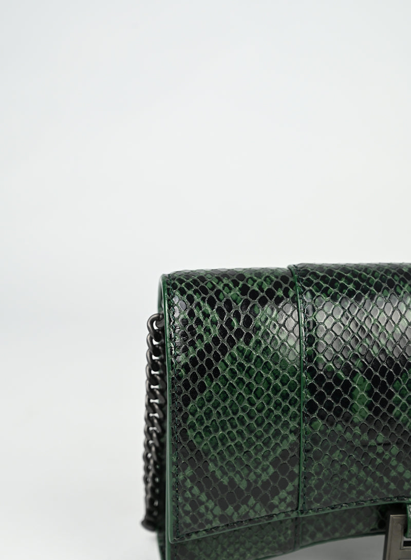 Balenciaga Hourglass WOC Pitone Verde