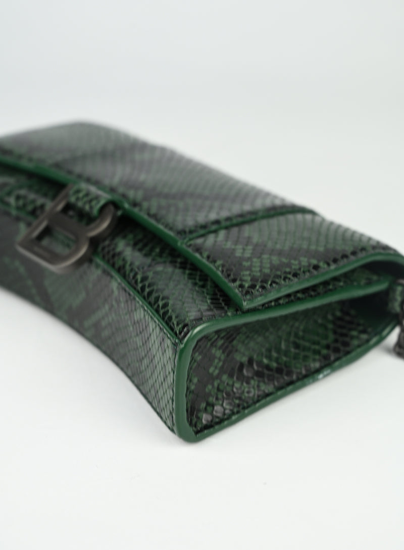 Balenciaga Hourglass WOC Pitone Verde