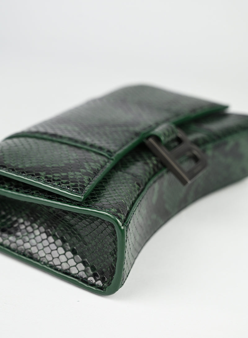 Balenciaga Hourglass WOC Pitone Verde