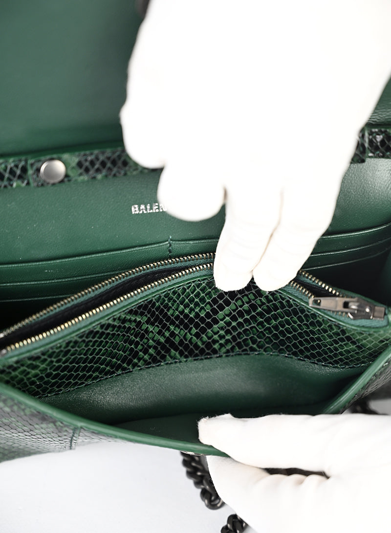Balenciaga Hourglass WOC Pitone Verde