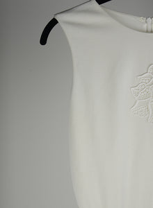 Dior Cream midi dress with flowers - Size. 42