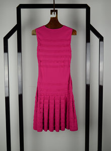 Dior Fuchsia knitted dress with ruffles - Size. 42