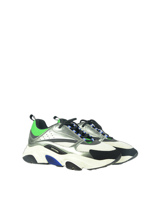 Dior Homme White and Green B22 Sneakers - No. 43 ½