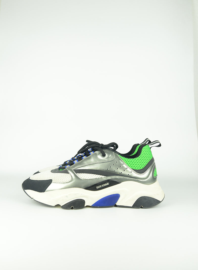 Dior Homme White and Green B22 Sneakers - No. 43 ½