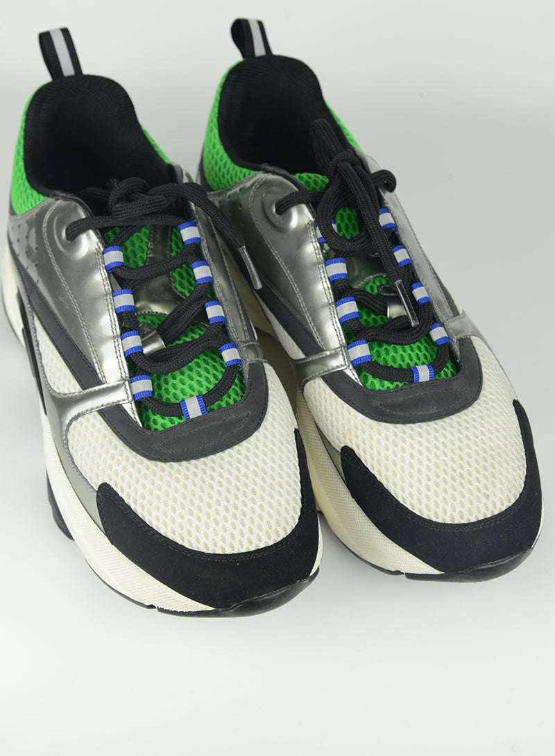 Dior Homme White and Green B22 Sneakers - No. 43 ½