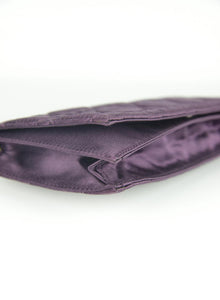 Dior Cannage clutch bag in plum satin