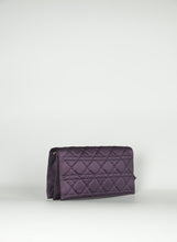 Load image into Gallery viewer, Dior Cannage clutch bag in plum satin

