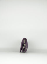 Load image into Gallery viewer, Dior Cannage clutch bag in plum satin
