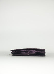 Dior Cannage clutch bag in plum satin