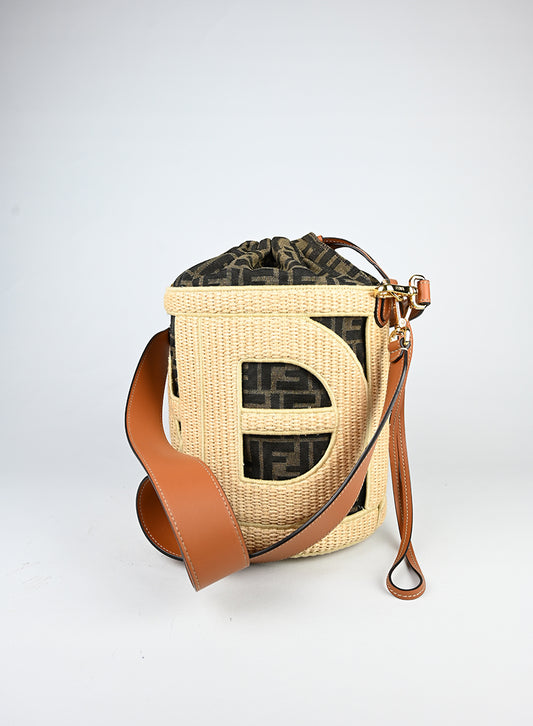 Fendi Borsa Step-out in rafia
