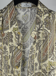 Etro Camicia Paisley in seta oro - Tg. 42