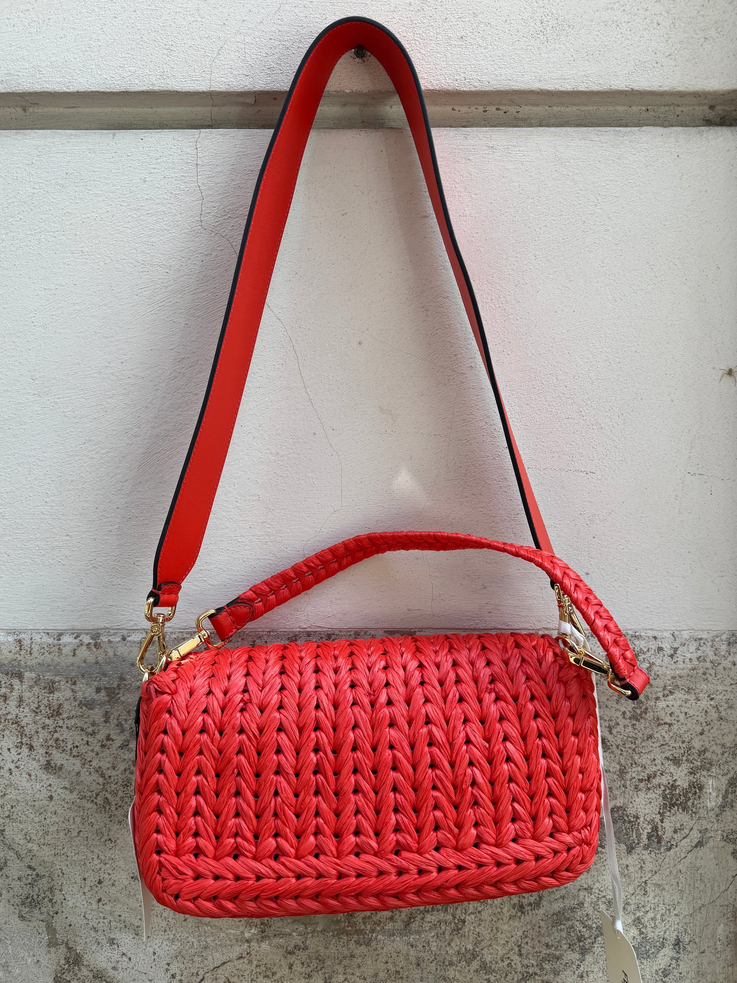 Fendi baguette rafia aragosta