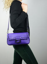 Load image into Gallery viewer, Fendi Baguette Whipstitch in purple leather
