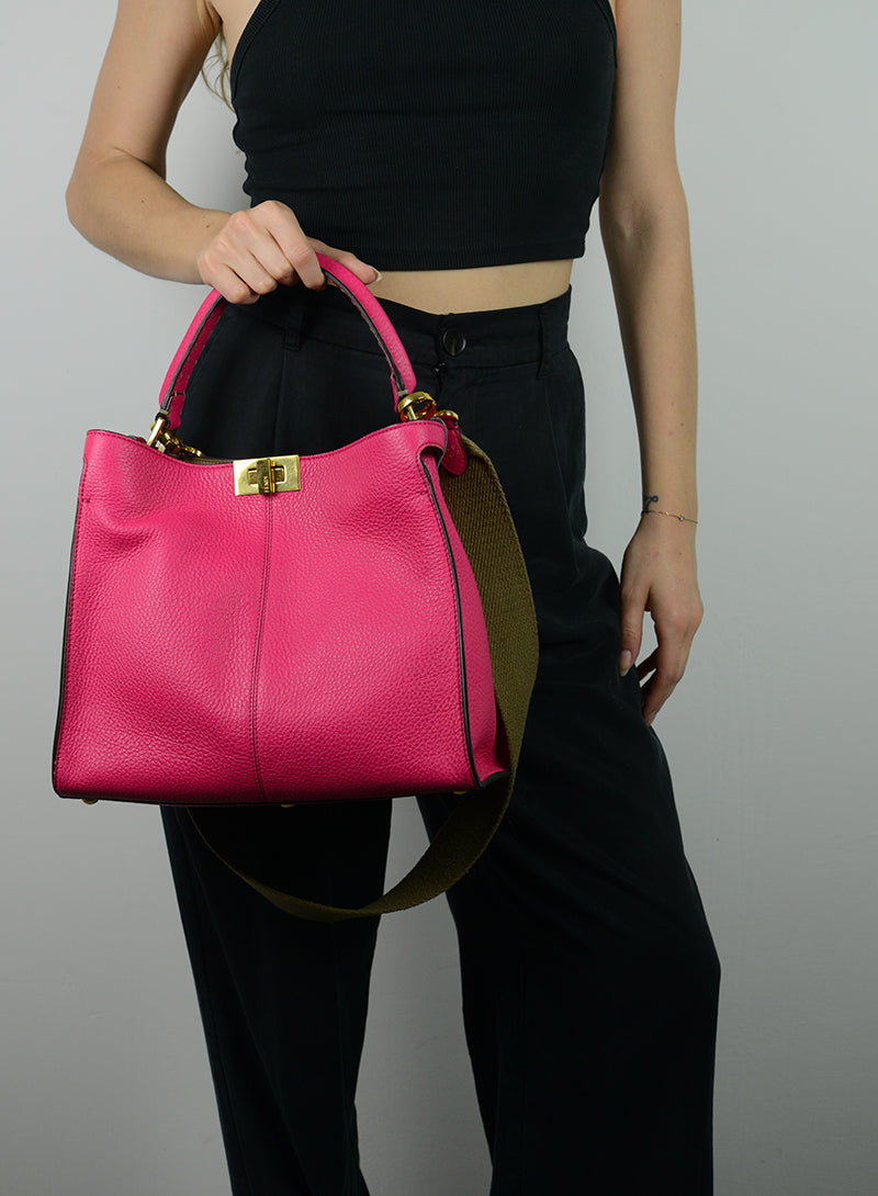 Fendi Selleria Borsa Peekaboo Isseu X-lite fucsia