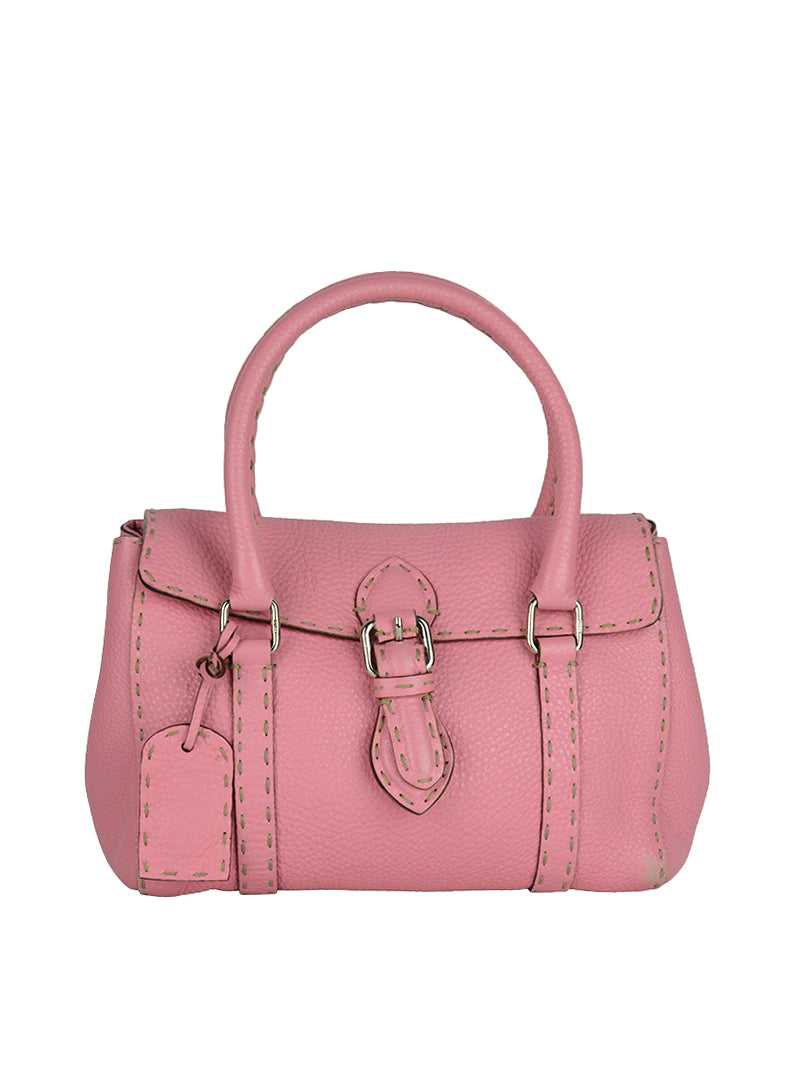 Fendi Selleria Borsina in pelle rosa