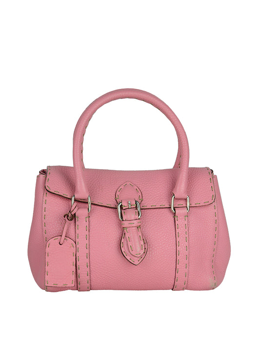 Fendi Selleria Borsina in pelle rosa