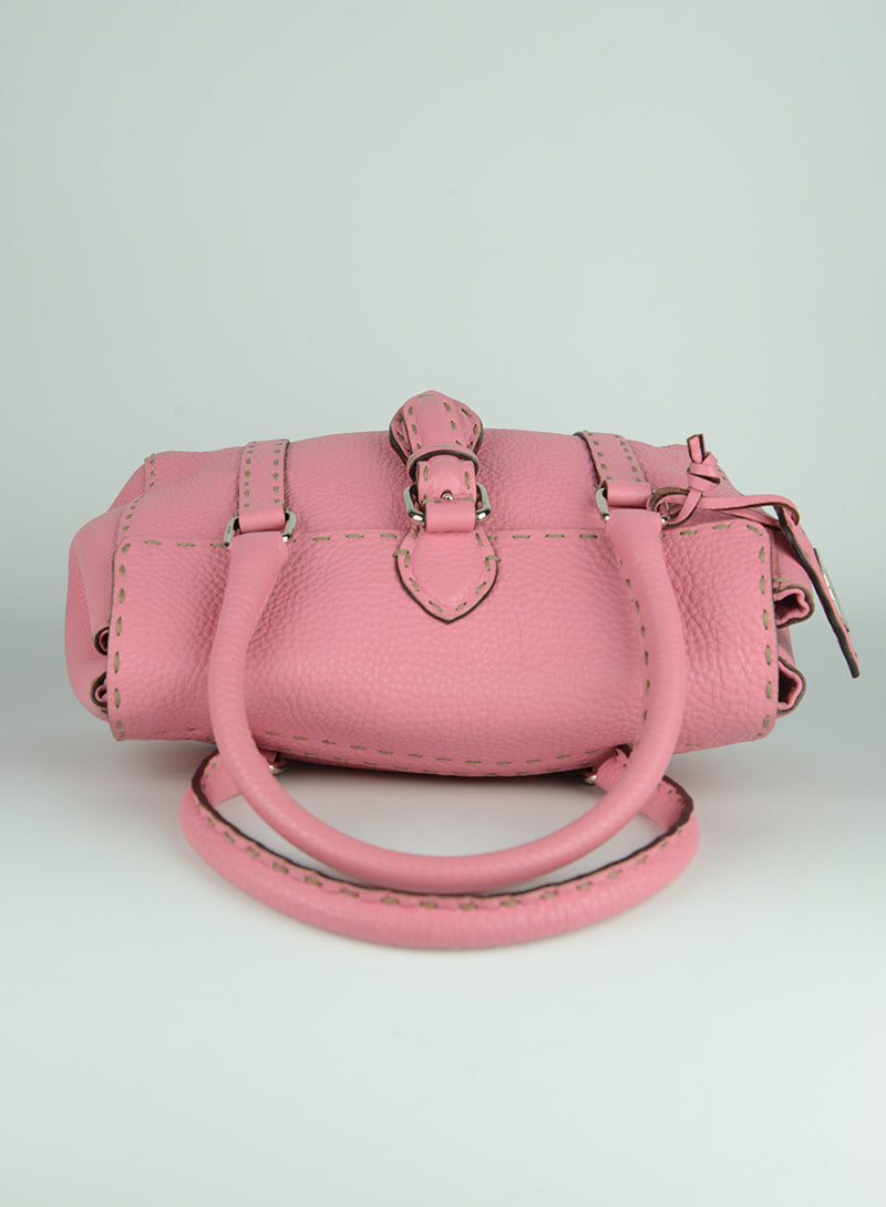 Fendi Selleria Borsina in pelle rosa