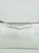 Load image into Gallery viewer, Givenchy Antigona clutch bag in silver leather
