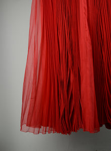 Gucci Long red dress with flower embroidery - Size. 40