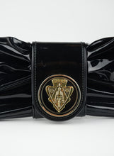 Load image into Gallery viewer, Gucci Papillon Crest bag in black patent leather
