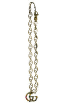 Load image into Gallery viewer, Gucci GG logo necklace with rhinestones
