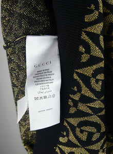 Gucci Completo Pull e Gonna nero e oro con GG - Tg. S