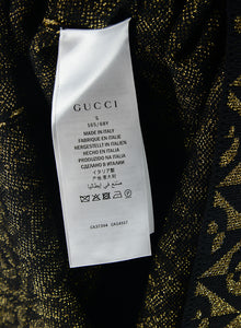 Gucci Completo Pull e Gonna nero e oro con GG - Tg. S