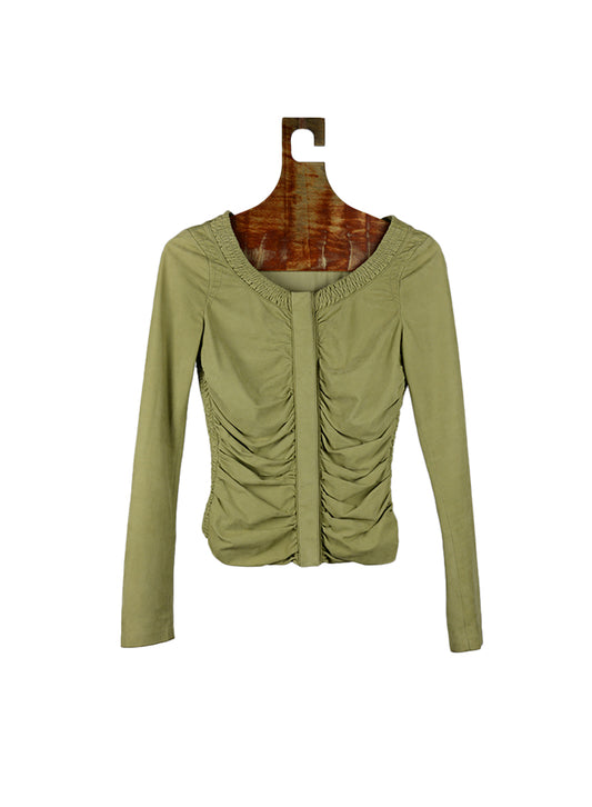 Gucci Olive green suede jacket - Size. 40