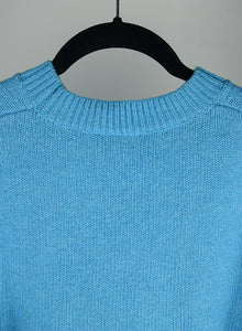Gucci Pull in lana azzurro con mailalino - Tg. S
