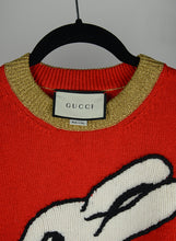 Carica l&#39;immagine nel visualizzatore di Gallery, Gucci Pull in lana rosso con coniglio - Tg. S
